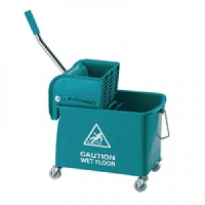 Contico Green Mobile Mop Bucket and Wringer 20 Litre 101248GN