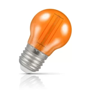 Crompton Golfball LED Light Bulb E27 4.5W (25W Eqv) Orange IP65 Harlequin