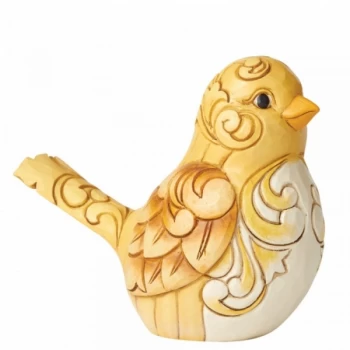 Gold and Grey Bird Figurine by Jim Shore