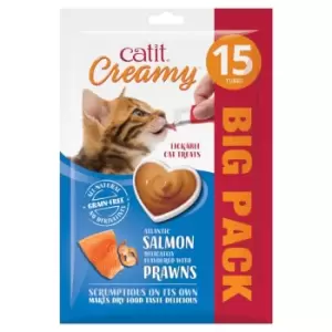 Catit Creamy Treats - 15x10g (x1 pack) / Salmon & Prawns