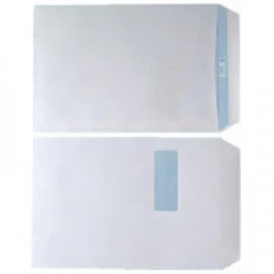 Nice Price Envelope C4 Window 90gsm White Self Seal Pack of 250 WX3501