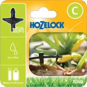 Hozelock MICRO Pinch Drip Pressure Compensating Dripper 5/32" (4mm) & 1/2" (12.5mm) Pack of 24