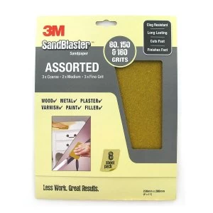 3M SandBlaster TM Sandpaper - Assorted Grit