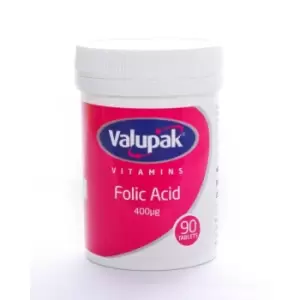 Valupak Vitamins Folic Acid Tablets 400ug