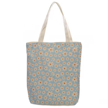 Oopsie Daisy Cotton Bag with Zip and Lining