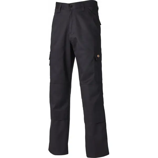 Dickies Mens Everyday Polycotton Knee Pad Pouches Workwear Trousers 32R - Waist 32', Inside Leg 32' BLACK ED247-BK-32R