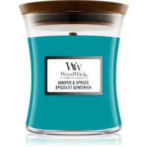 Woodwick Juniper & Spruce scented candle Wooden Wick 275 g