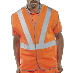 BSeen Large High Visibility Vest Orange