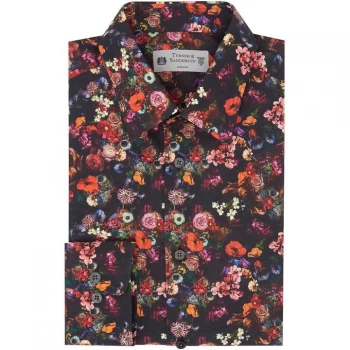 Turner and Sanderson Dartmoor Bold Floral Printed Shirt - Black