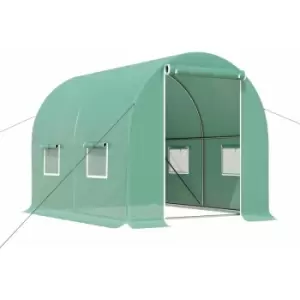 Outsunny - Greenhouse Polytunnel Walk-in Grow Plant Steel 3 x 2m Outdoor - Green