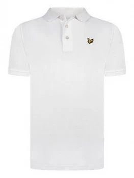 Lyle & Scott Boys Classic Short Sleeve Polo Shirt - White, Size 7-8 Years