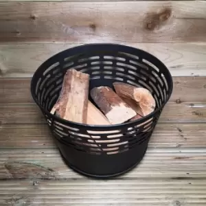 Koopman - 39cm Outdoor Garden Fire Pit / Fire Basket / Wood Burner Bowl in Black