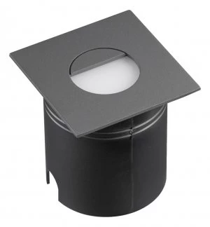 Recessed Wall Lamp Square Eyelid, 3W LED, 3000K, 210lm, IP65, Anthracite, Driver Included