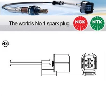 1x NGK NTK Oxygen O2 Lambda Sensor OZA333-H25 OZA333H25 (0288)