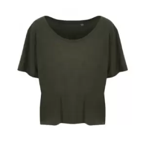 Ecologie Womens/Ladies Daintree EcoViscose Cropped T-Shirt (XS) (Fern Green)