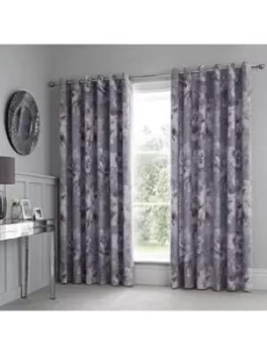 Catherine Lansfield Dramatic Floral Eyelet Curtains
