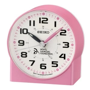 Seiko QHE907P Novak Djokovic Foundation Alarm Clock - Pearl Pink