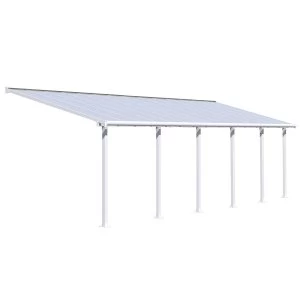Palram Olympia Patio Cover 3m x 8.51m - White Clear
