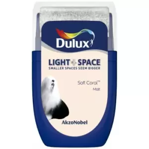 Dulux Light & Space Soft Coral Matt Emulsion Paint 30ml