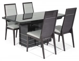 Linea Lombard 150cm Dining Table 4 Chairs Black