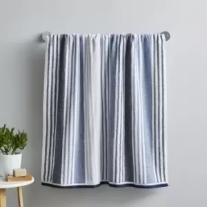 Catherine Lansfield Kelso Stripe Soft & Absorbent 100% Cotton 450gsm Hand Towel, Blue