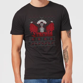 Universal Monsters Dracula Christmas Mens T-Shirt - Black - 5XL