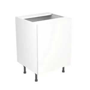KitchenKIT Slab 60cm Base Sink Unit - Gloss White
