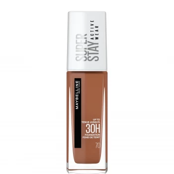 Maybelline Superstay Active Wear Full Coverage 30 Hour Long-Lasting Liquid Foundation 30ml (Various Shades) - 70 Cocoa