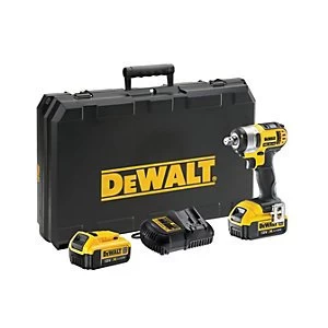 DEWALT 18V DCF880M2-GB XR Cordless Compact Impact Wrench With 2 X 4.0AH Batteries Charger & Kit Box