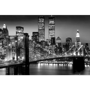 New York Manhattan Black Poster