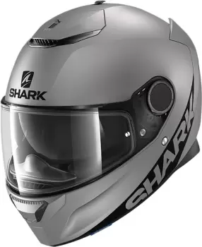 Shark Spartan Blank Mat Helmet, silver Size M silver, Size M
