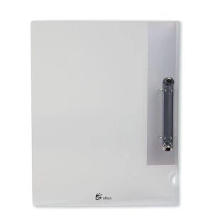 5 Star Office A4 Ring Binder 2 O Ring Translucent Polypropylene Clear Pack of 10