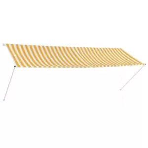 Vidaxl Retractable Awning 350X150cm Yellow And White