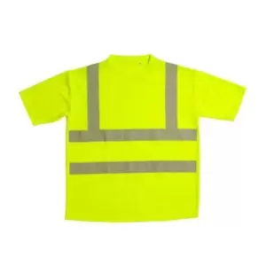 Warrior Unisex Adult Hi-Vis T-Shirt (XXL) (Fluorescent Yellow)