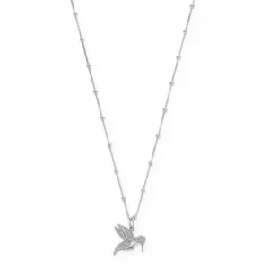 ChloBo Sterling Silver Bobble Chain Hummingbird Necklace
