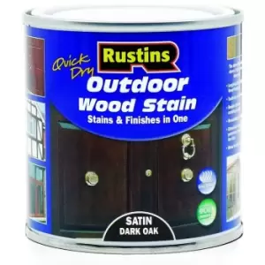 Rustins Outdoor Wood Stain 500ml Satin Dark Oak