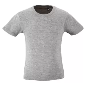 SOLS Childrens Kids Milo Organic T-Shirt (12 Years) (Grey Marl)