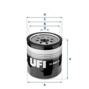 2328000 UFI Oil Filter Oil Spin-On