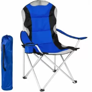 Camping chair - padded - folding chair, fold up chair, folding camping chair - blue - blue