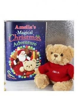Personalised Magical Christmas Book And Bear Gift Set