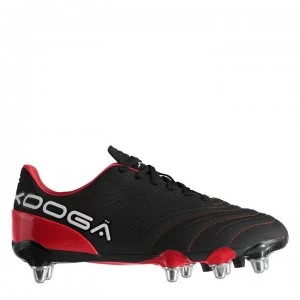 KooGa Power Rugby Boots Mens - Black/Red/Wht