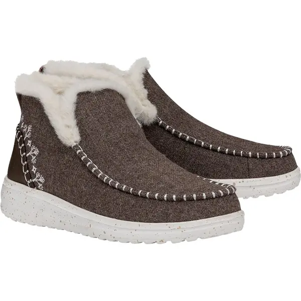 Hey Dude Womens Denny Wool Pull On Ankle Boots - UK 5 Grey female GDE2668WAL5