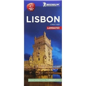 Lisbon - Michelin City Map 9208 Laminated City Plan Sheet map 2016
