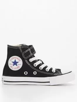 Converse Chuck Taylor All Star 1v Easy-on Childrens Hi Top Trainers, Black, Size 1