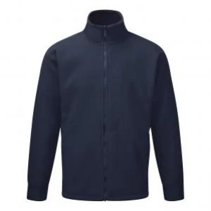 Basic Fleece Jacket XL with Elasticated Cuffs and Full Zip Front Navy