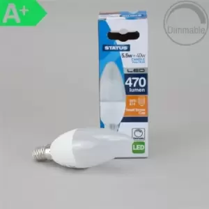 Status 5.5W Candle Pearl LED Bulb, Dimmable - SES