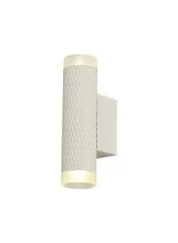 2 Light Wall Lamp GU10, Sand White, Acrylic Rings
