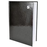 A5 Casebound Hardback Notebook Ruled 80gsm - Black