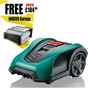 Bosch INDEGO S+ 400 CONNECT 18v Cordless Robotic Lawnmower 190mm 1 x 2.5ah Integrated Li-ion Charger