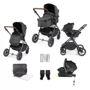 Ickle Bubba Cosmo I-Size Travel System With Stratus Car Seat & Isofix Base - Black